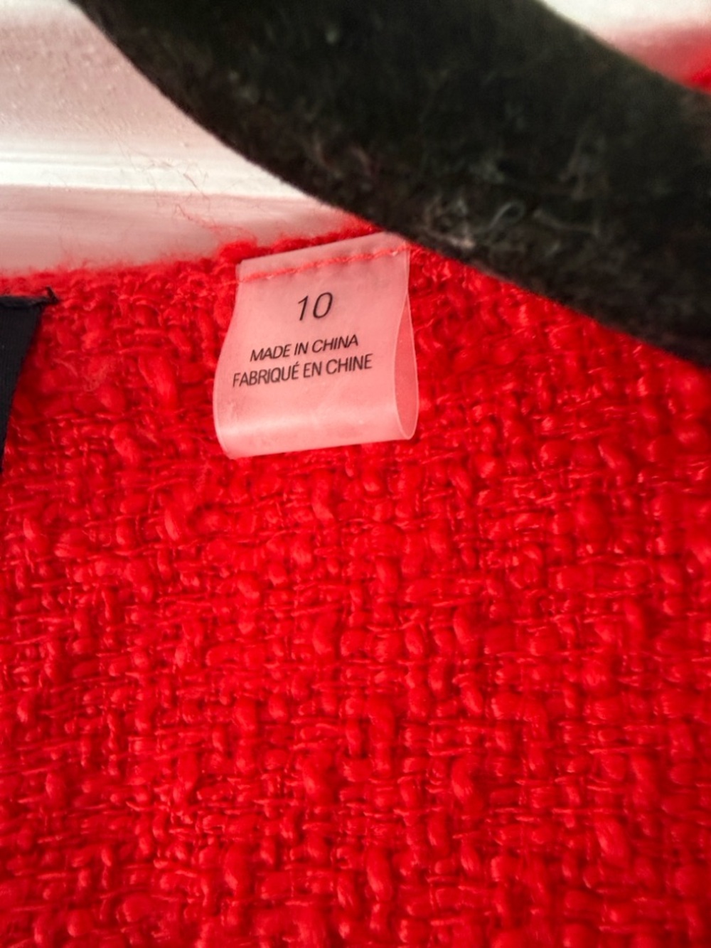 Tahari Red Cropped Button-Front Women's Jacket - Picture 4 of 5